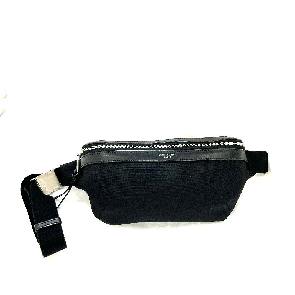 Saint Laurent Belt Bag Black Waist Clutch Body Bum Crossbody Belt